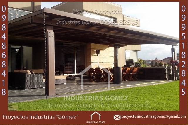 pergolas en metal, pergola, Industrias Gomez, ecuador, quito, pichincha.