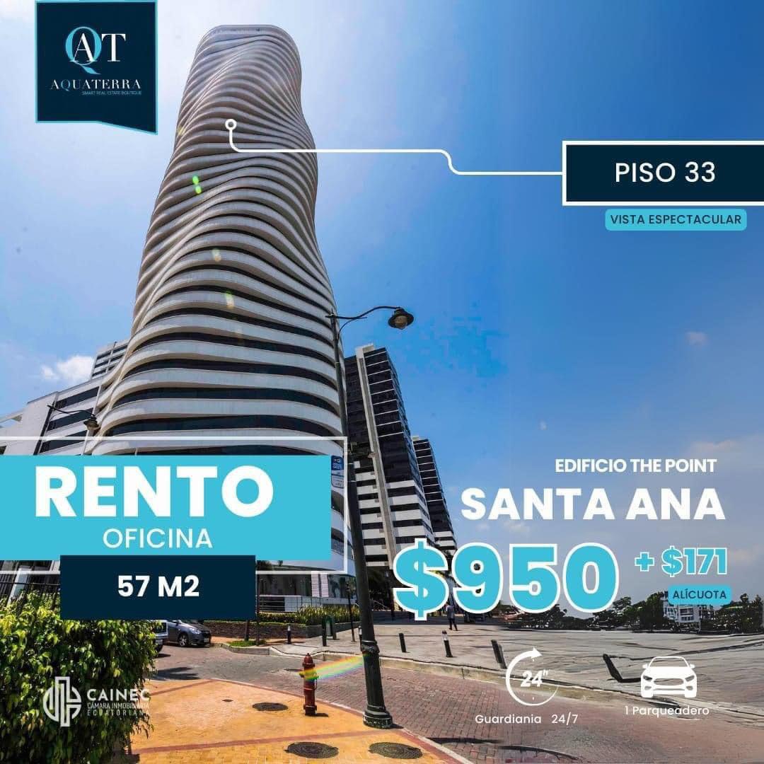 RENTO OFICINA THE POINT PISO 33 DE 57 MTS