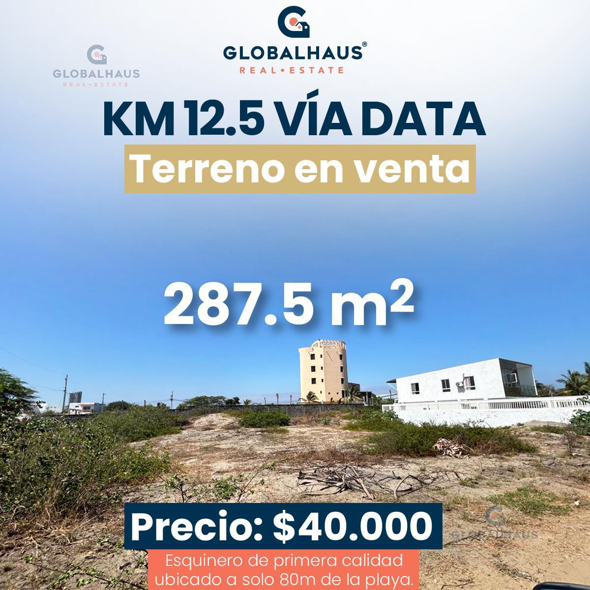 Venta de Terreno de 287,50mt2 en Km 12.5 Via Data K.R.