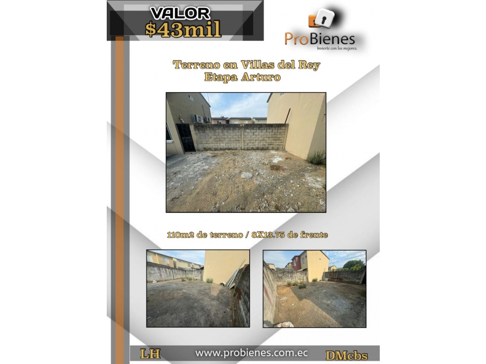 TERRENO EN VILLAS DEL REY