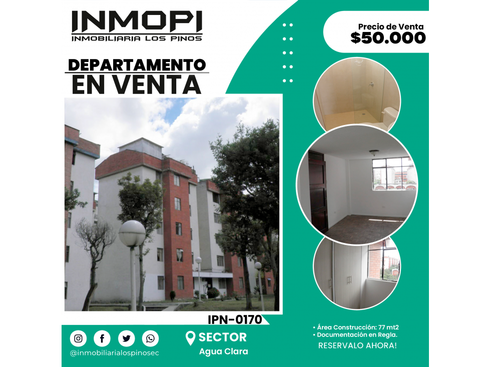 INMOPI DEPARTAMENTO, AGUA CLARA IPN ? 0170