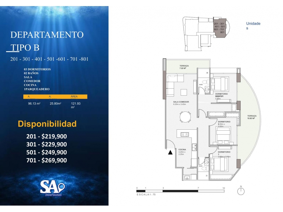 Departamento Diseño Moderno de 3 Dormitorios al Sur de Manta