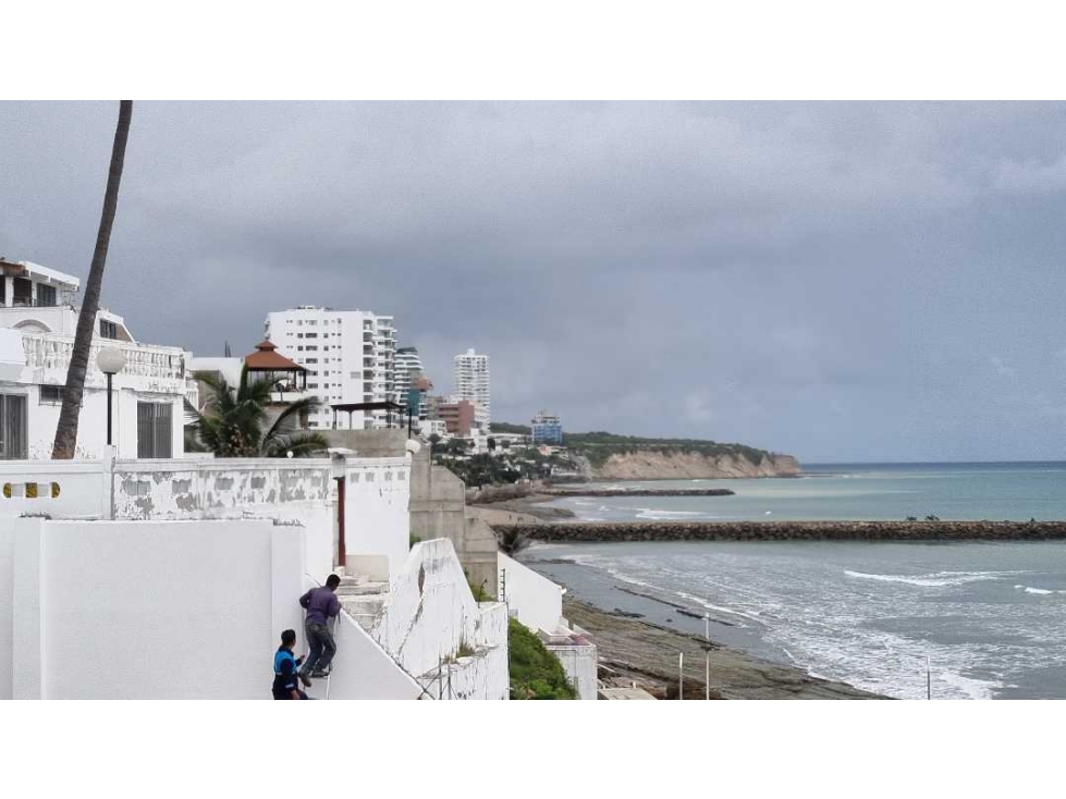 Terreno frente al mar en Barrio Umiña Manta